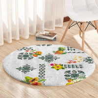 Hawaiian Quilts Round Carpet Tropical Fruits and Plants LT03 - Polynesian Pride