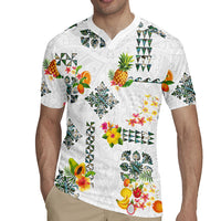 Hawaiian Quilts Rugby Jersey Tropical Fruits and Plants LT03 - Polynesian Pride