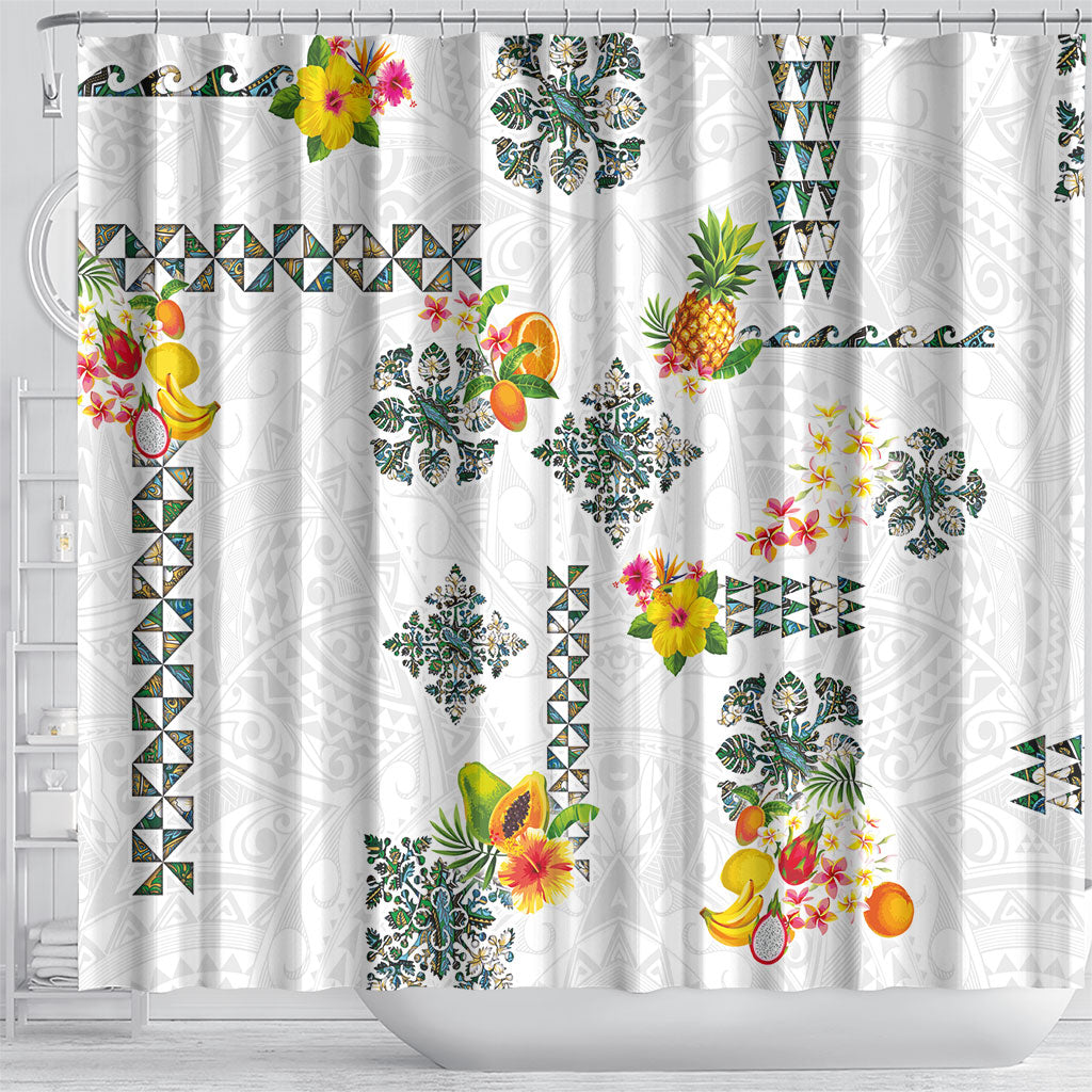 Hawaiian Quilts Shower Curtain Tropical Fruits and Plants LT03 - Polynesian Pride