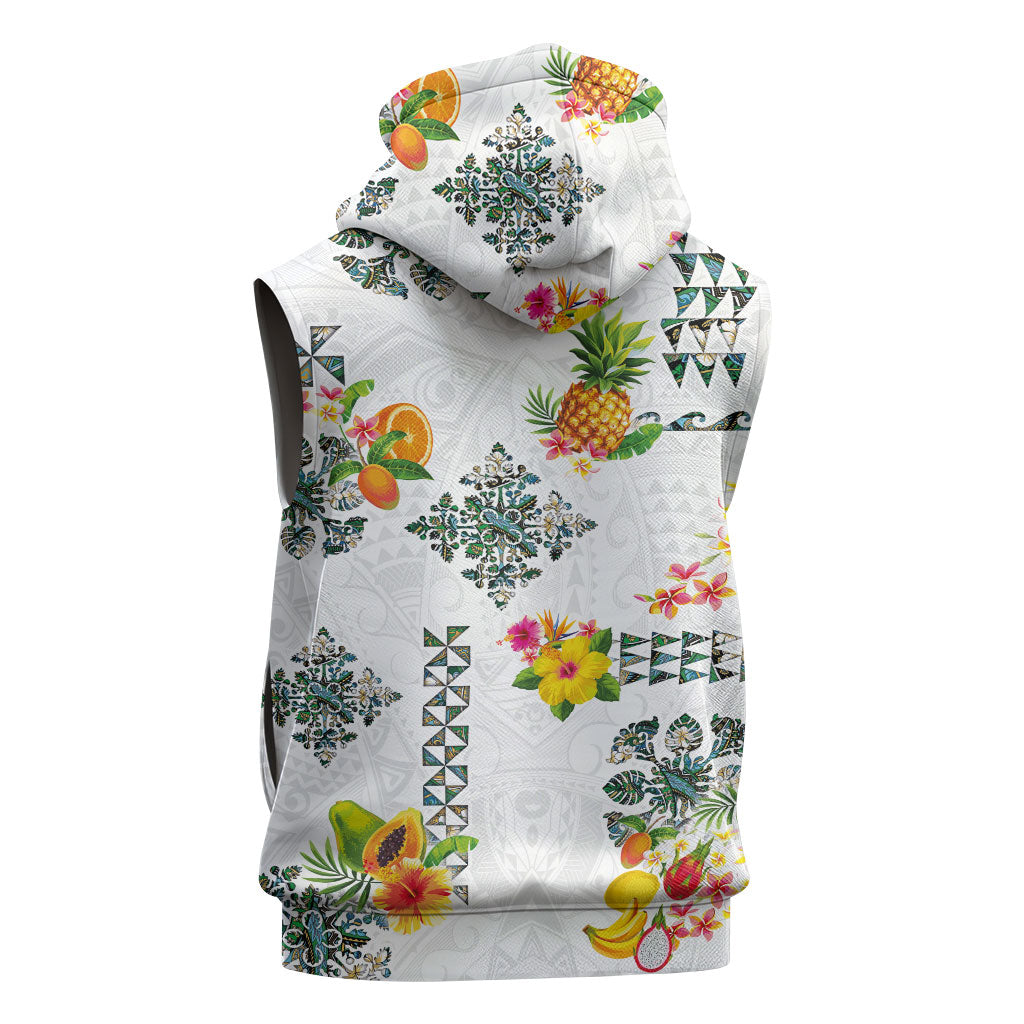 Hawaiian Quilts Sleeveless Hoodie Tropical Fruits and Plants LT03 - Polynesian Pride