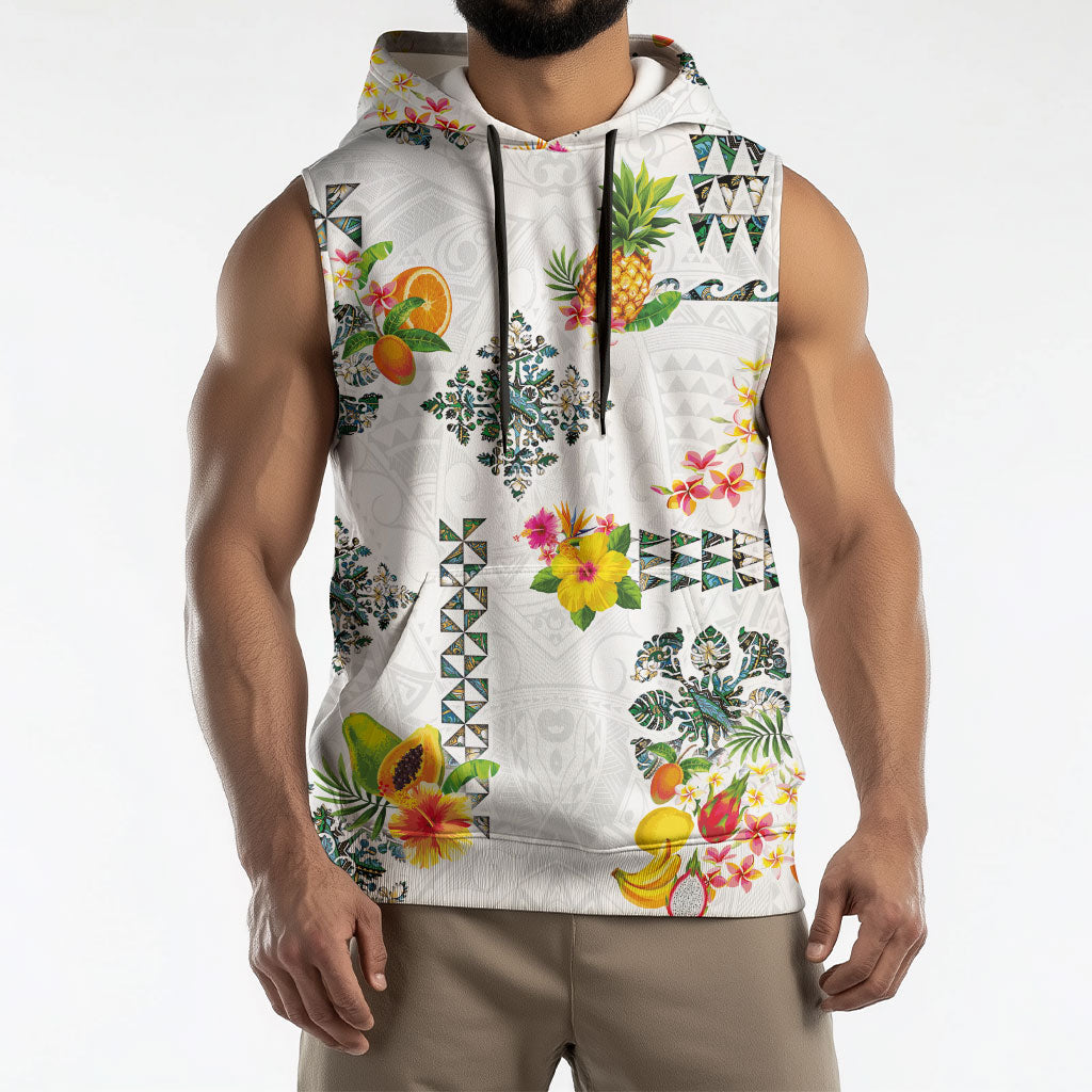 Hawaiian Quilts Sleeveless Hoodie Tropical Fruits and Plants LT03 - Polynesian Pride