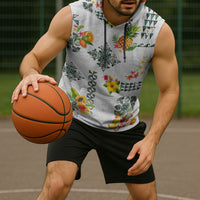 Hawaiian Quilts Sleeveless Hoodie Tropical Fruits and Plants LT03 - Polynesian Pride
