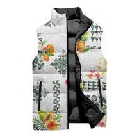 Hawaiian Quilts Sleeveless Puffer Jacket Tropical Fruits and Plants LT03 - Polynesian Pride