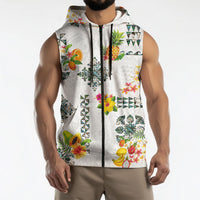 Hawaiian Quilts Sleeveless Zip Hoodie Tropical Fruits and Plants LT03 - Polynesian Pride