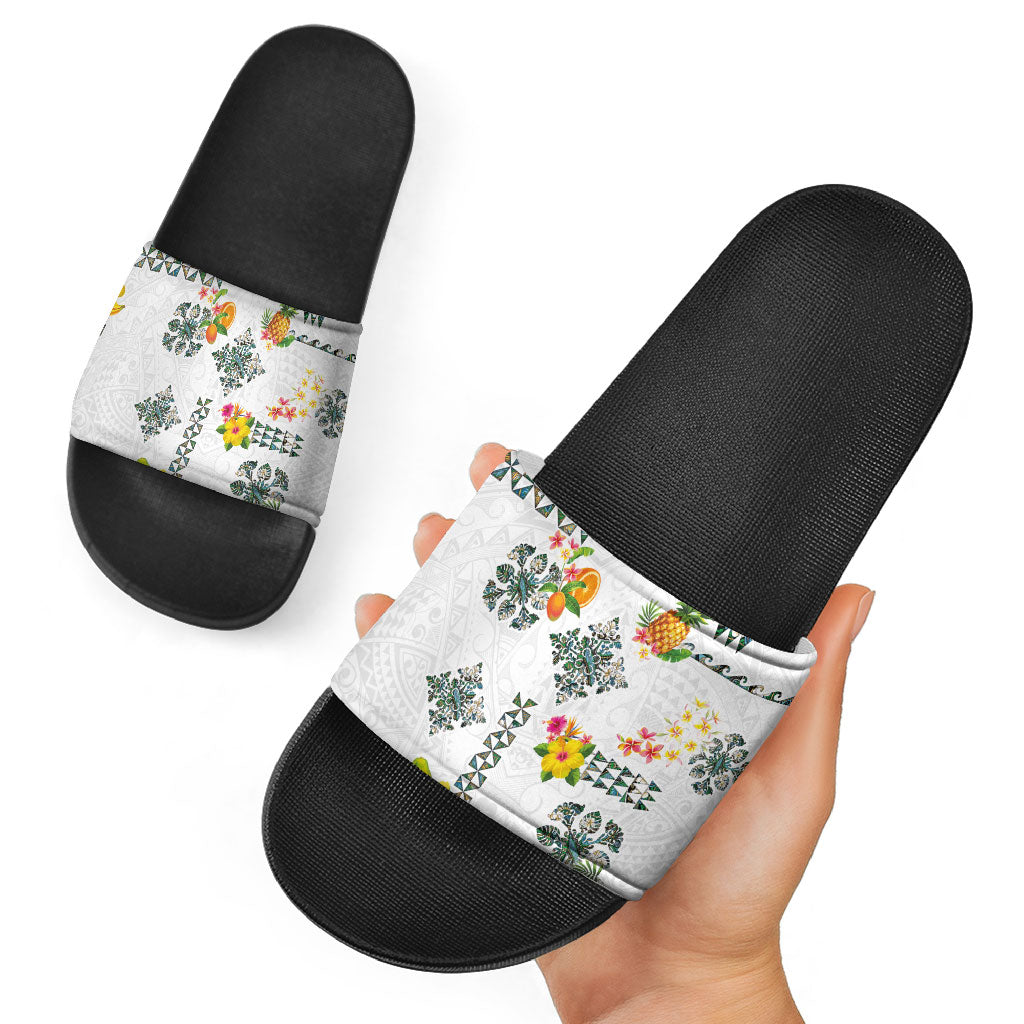 Hawaiian Quilts Slide Sandals Tropical Fruits and Plants LT03 - Polynesian Pride