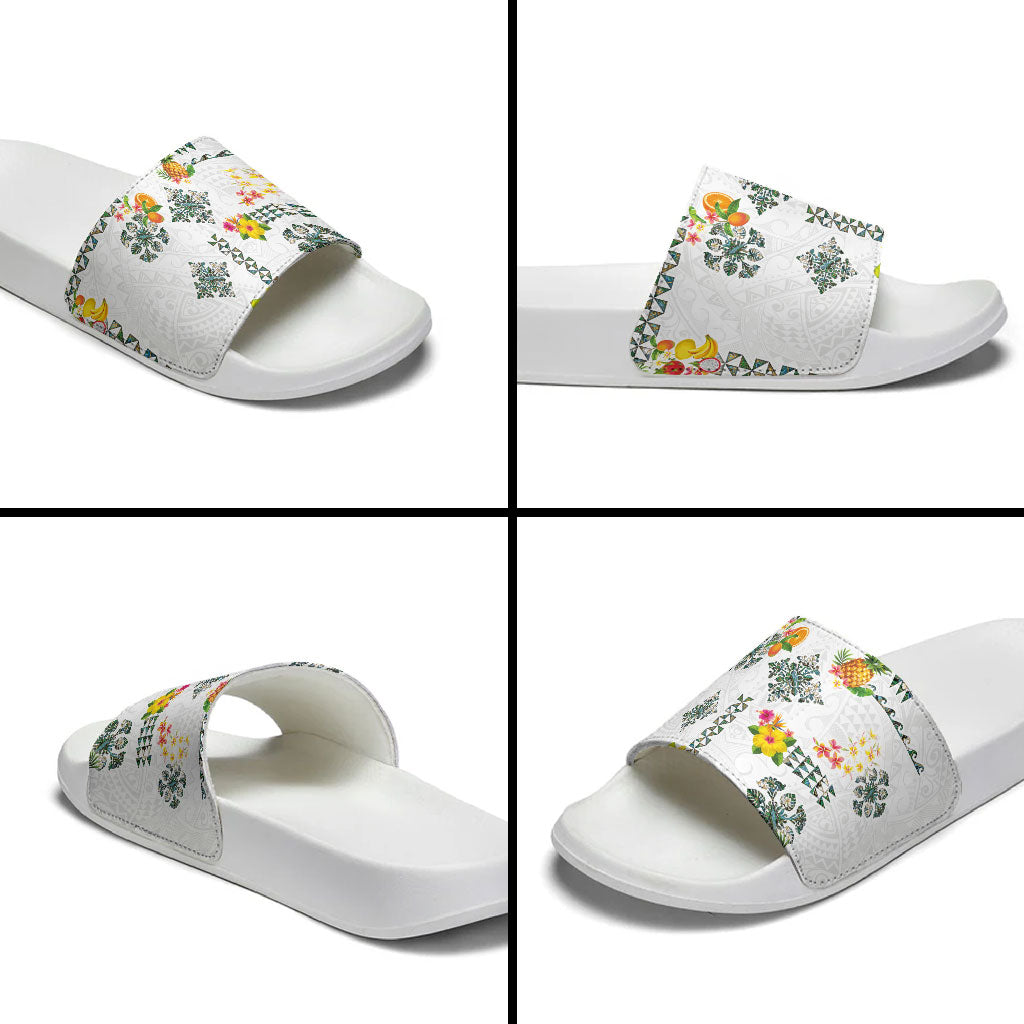 Hawaiian Quilts Slide Sandals Tropical Fruits and Plants LT03 - Polynesian Pride
