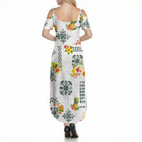 Hawaiian Quilts Summer Maxi Dress Tropical Fruits and Plants LT03 - Polynesian Pride