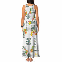 Hawaiian Quilts Tank Maxi Dress Tropical Fruits and Plants LT03 - Polynesian Pride
