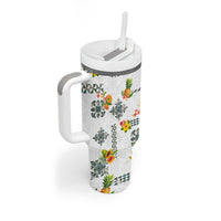 Hawaiian Quilts Tumbler With Handle Tropical Fruits and Plants LT03 - Polynesian Pride