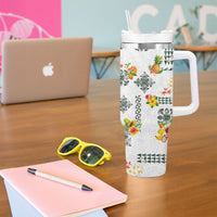 Hawaiian Quilts Tumbler With Handle Tropical Fruits and Plants LT03 - Polynesian Pride