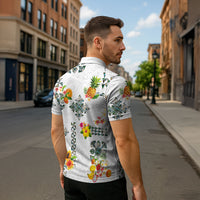 Hawaiian Quilts Zipper Polo Shirt Tropical Fruits and Plants LT03 - Polynesian Pride