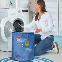 Tuvalu Heritage Laundry Basket Map of the Islands and Polynesia Pattern LT03 - Polynesian Pride