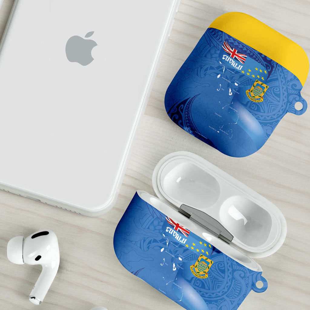 Tuvalu Heritage AirPods Case Map of the Islands and Polynesia Pattern LT03 - Polynesian Pride
