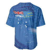 Tuvalu Heritage Baseball Jersey Map of the Islands and Polynesia Pattern LT03 - Polynesian Pride
