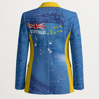 Tuvalu Heritage Blazer Map of the Islands and Polynesia Pattern LT03 - Polynesian Pride
