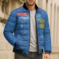 Tuvalu Heritage Bomber Puffer Jacket Map of the Islands and Polynesia Pattern LT03 - Polynesian Pride