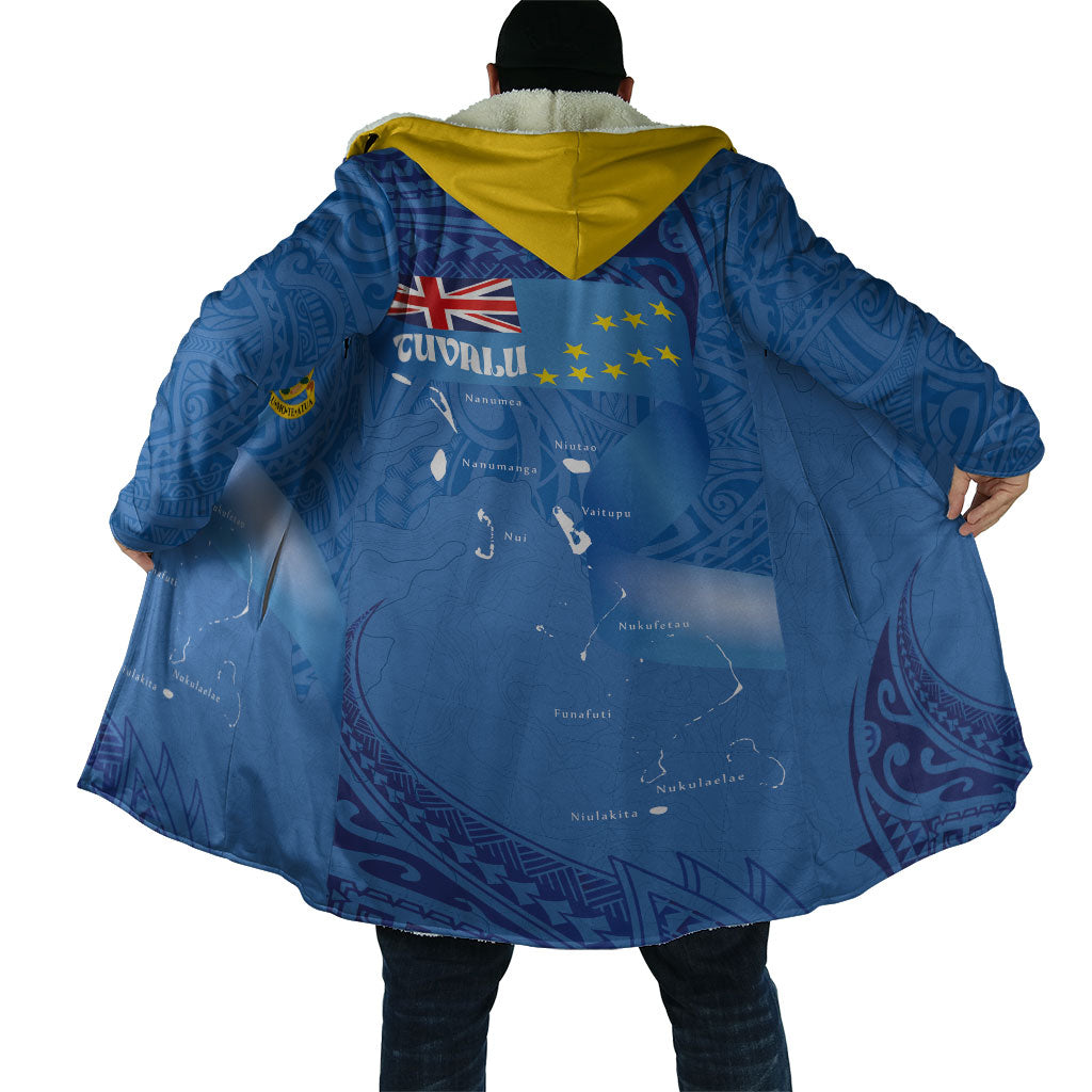 Tuvalu Heritage Cloak Map of the Islands and Polynesia Pattern LT03 - Polynesian Pride