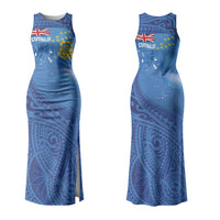 Tuvalu Heritage Couples Matching Tank Maxi Dress and Hawaiian Shirt Map of the Islands and Polynesia Pattern LT03 - Polynesian Pride