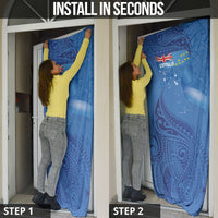 Tuvalu Heritage Door Cover Map of the Islands and Polynesia Pattern LT03 - Polynesian Pride