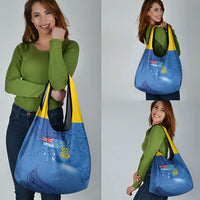 Tuvalu Heritage Grocery Bag Map of the Islands and Polynesia Pattern LT03 - Polynesian Pride