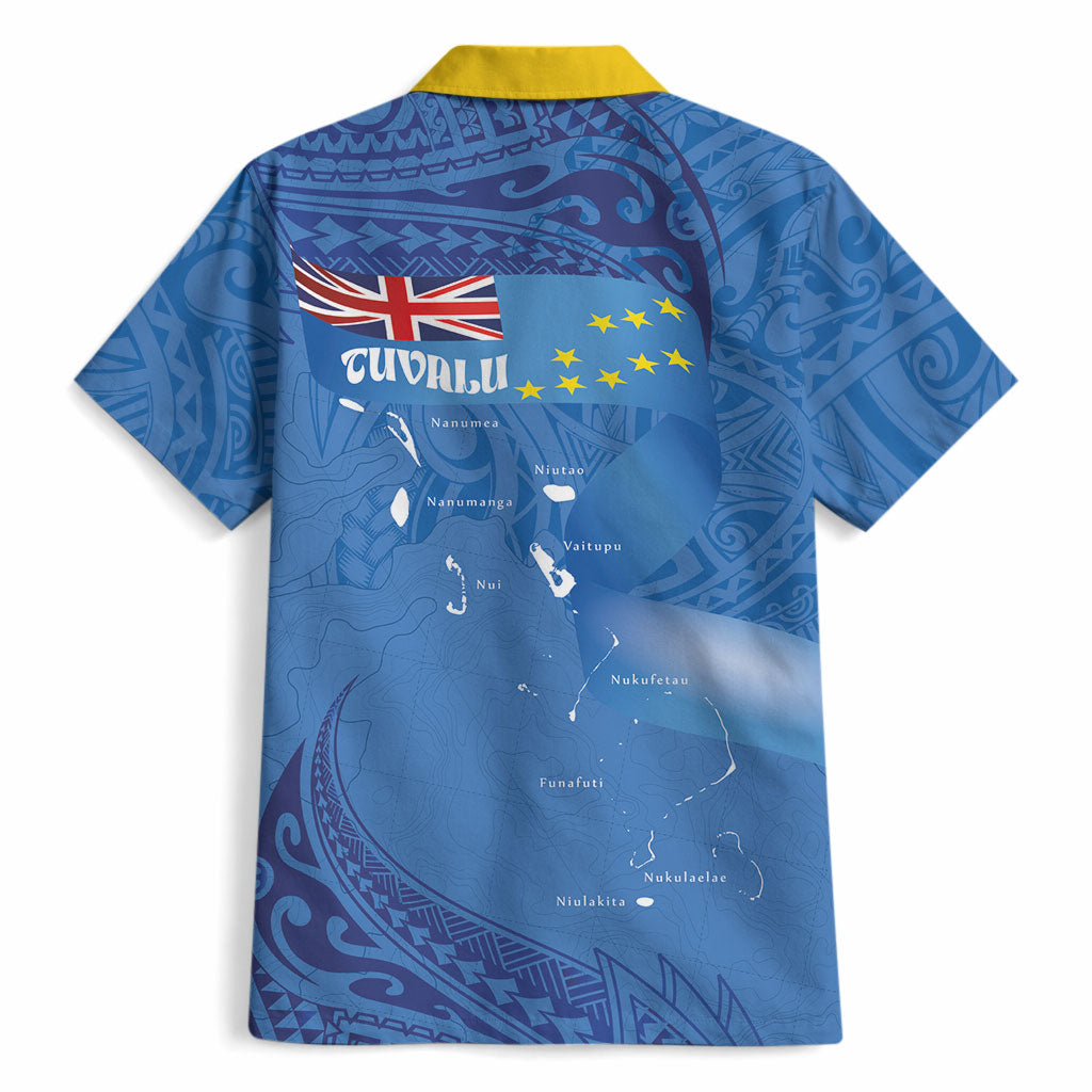 Tuvalu Heritage Hawaiian Shirt Map of the Islands and Polynesia Pattern LT03 - Polynesian Pride