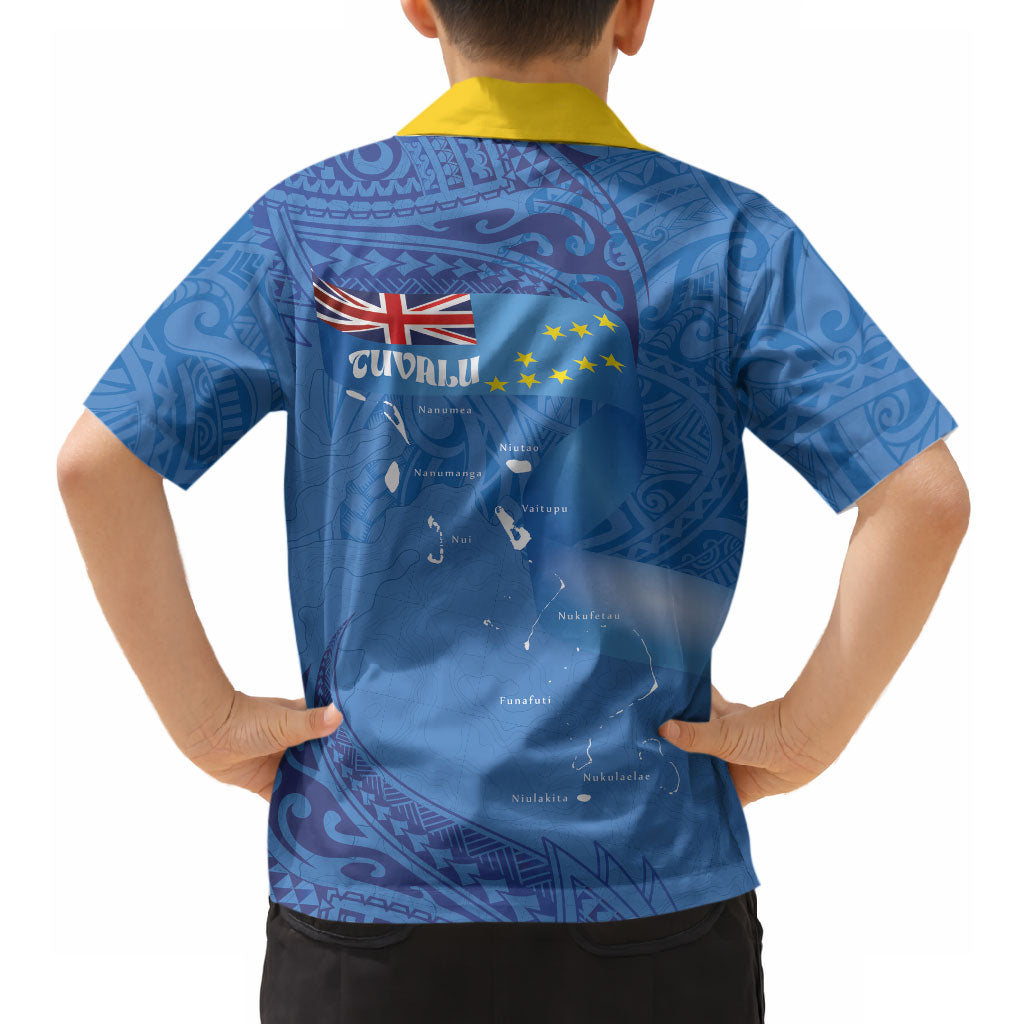 Tuvalu Heritage Hawaiian Shirt Map of the Islands and Polynesia Pattern LT03 - Polynesian Pride