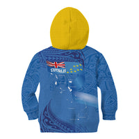 Tuvalu Heritage Kid Hoodie Map of the Islands and Polynesia Pattern LT03 - Polynesian Pride