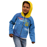Tuvalu Heritage Kid Hoodie Map of the Islands and Polynesia Pattern LT03 - Polynesian Pride