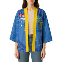 Tuvalu Heritage Kimono Map of the Islands and Polynesia Pattern LT03 - Polynesian Pride