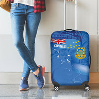 Tuvalu Heritage Luggage Cover Map of the Islands and Polynesia Pattern LT03 - Polynesian Pride