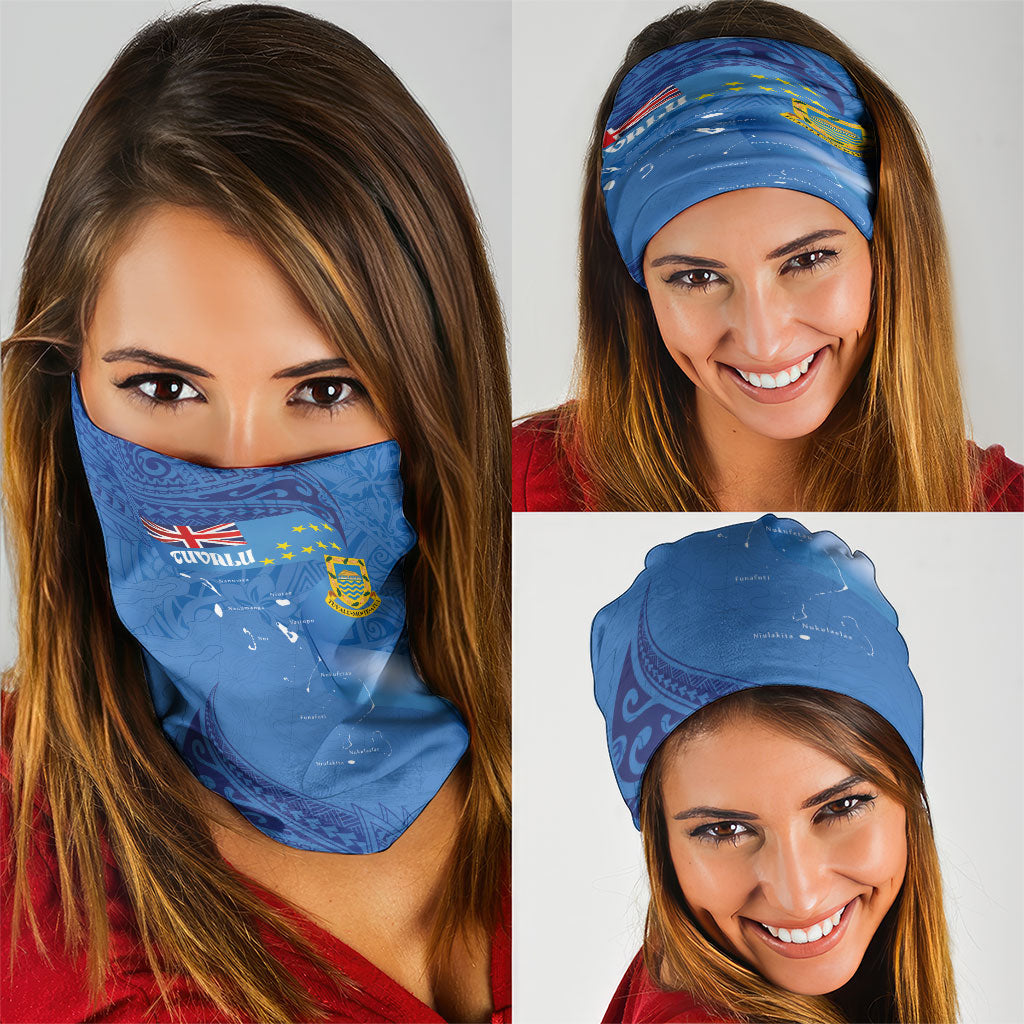 Tuvalu Heritage Neck Gaiter Map of the Islands and Polynesia Pattern LT03 - Polynesian Pride