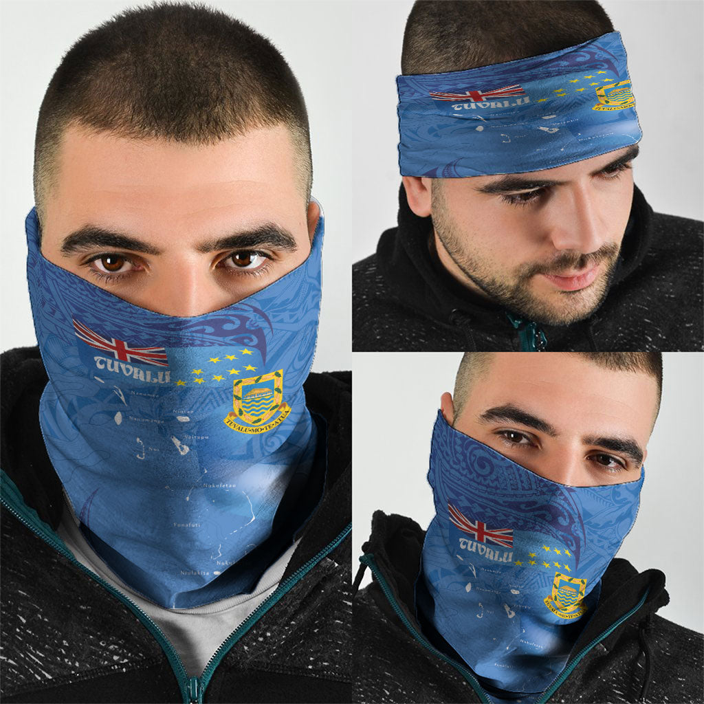 Tuvalu Heritage Neck Gaiter Map of the Islands and Polynesia Pattern LT03 - Polynesian Pride