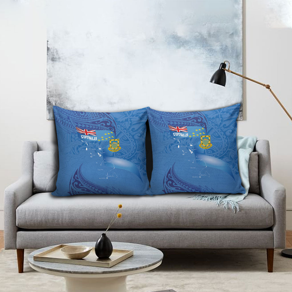 Tuvalu Heritage Pillow Cover Map of the Islands and Polynesia Pattern LT03 - Polynesian Pride