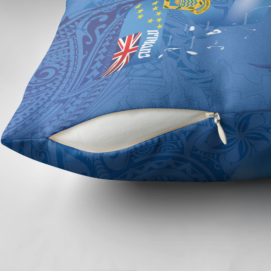 Tuvalu Heritage Pillow Cover Map of the Islands and Polynesia Pattern LT03 - Polynesian Pride