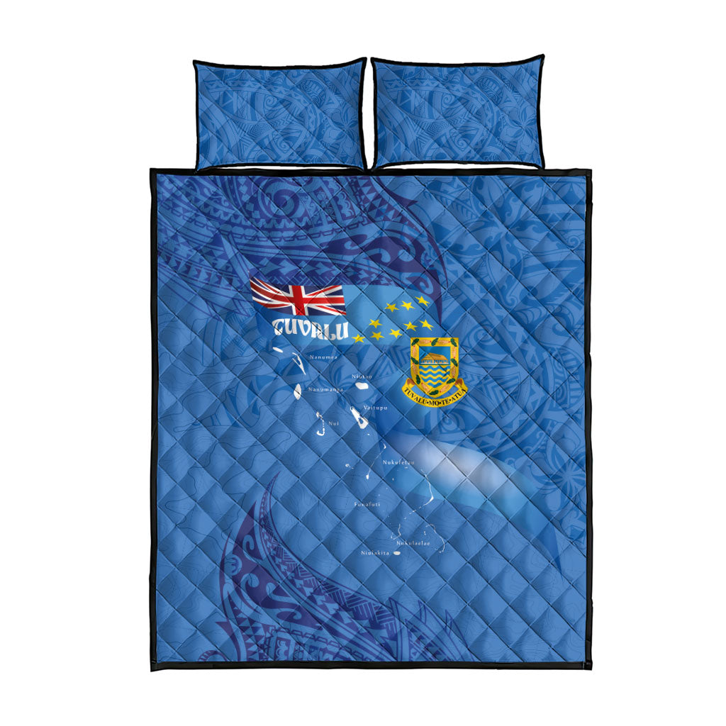 Tuvalu Heritage Quilt Bed Set Map of the Islands and Polynesia Pattern LT03 - Polynesian Pride