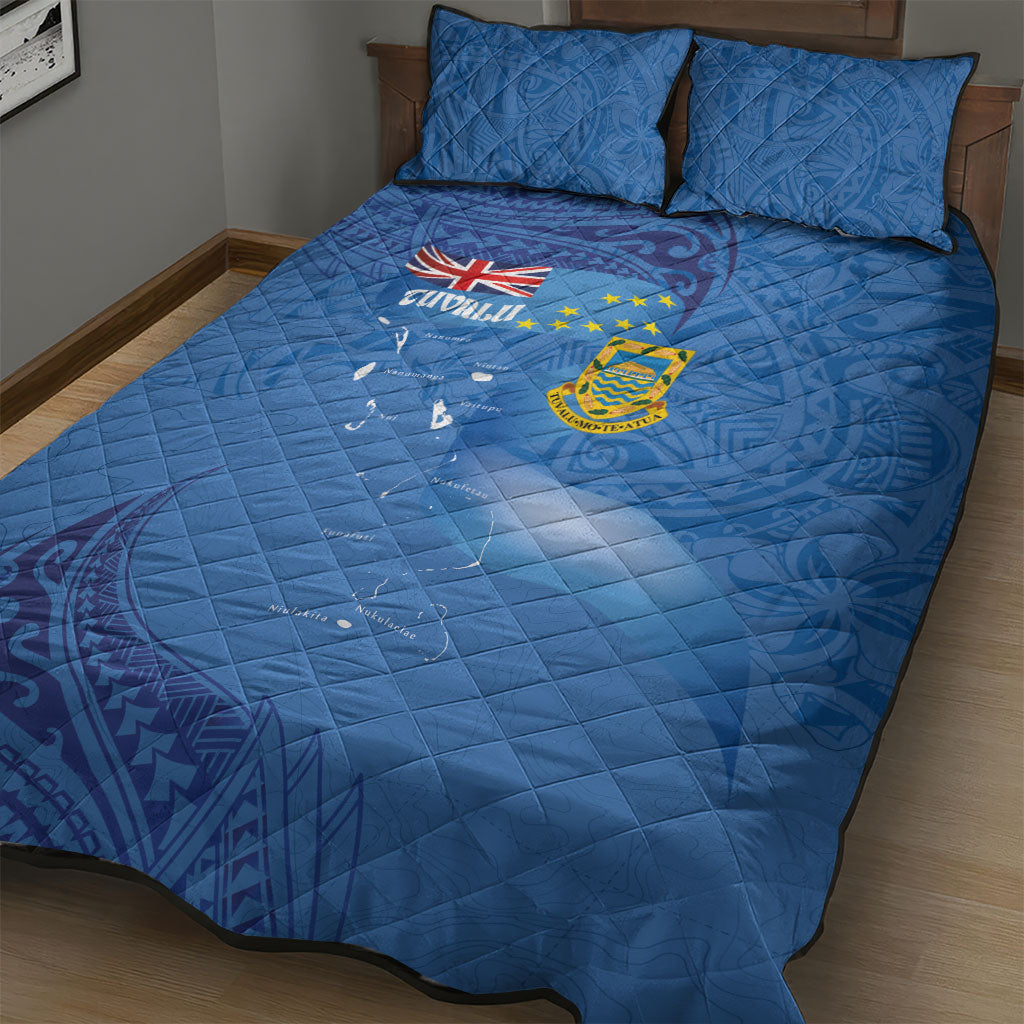 Tuvalu Heritage Quilt Bed Set Map of the Islands and Polynesia Pattern LT03 - Polynesian Pride