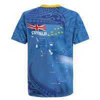 Tuvalu Heritage Rugby Jersey Map of the Islands and Polynesia Pattern LT03 - Polynesian Pride