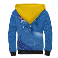 Tuvalu Heritage Sherpa Hoodie Map of the Islands and Polynesia Pattern LT03 - Polynesian Pride