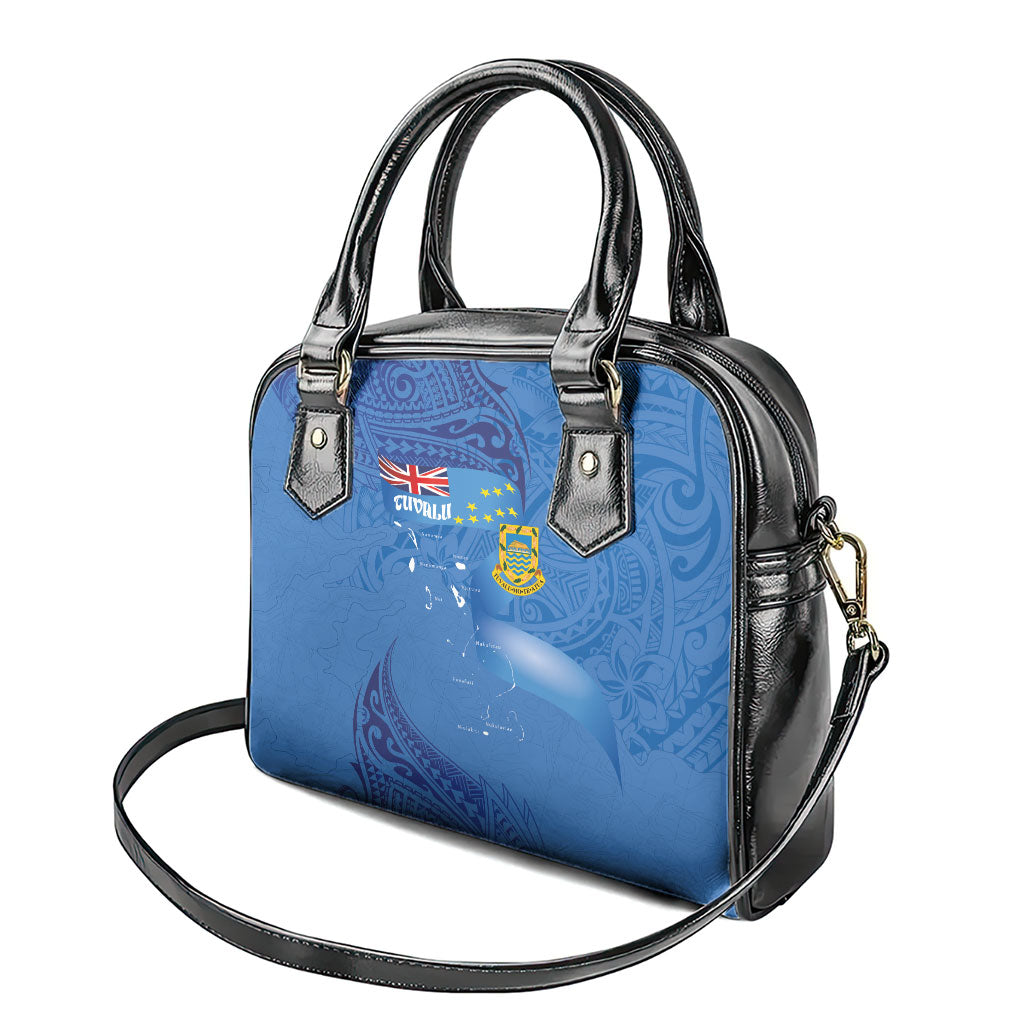 Tuvalu Heritage Shoulder Handbag Map of the Islands and Polynesia Pattern LT03 - Polynesian Pride