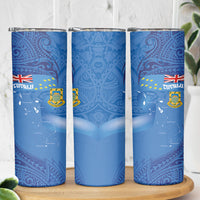 Tuvalu Heritage Skinny Tumbler Map of the Islands and Polynesia Pattern LT03 - Polynesian Pride