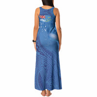 Tuvalu Heritage Tank Maxi Dress Map of the Islands and Polynesia Pattern LT03 - Polynesian Pride