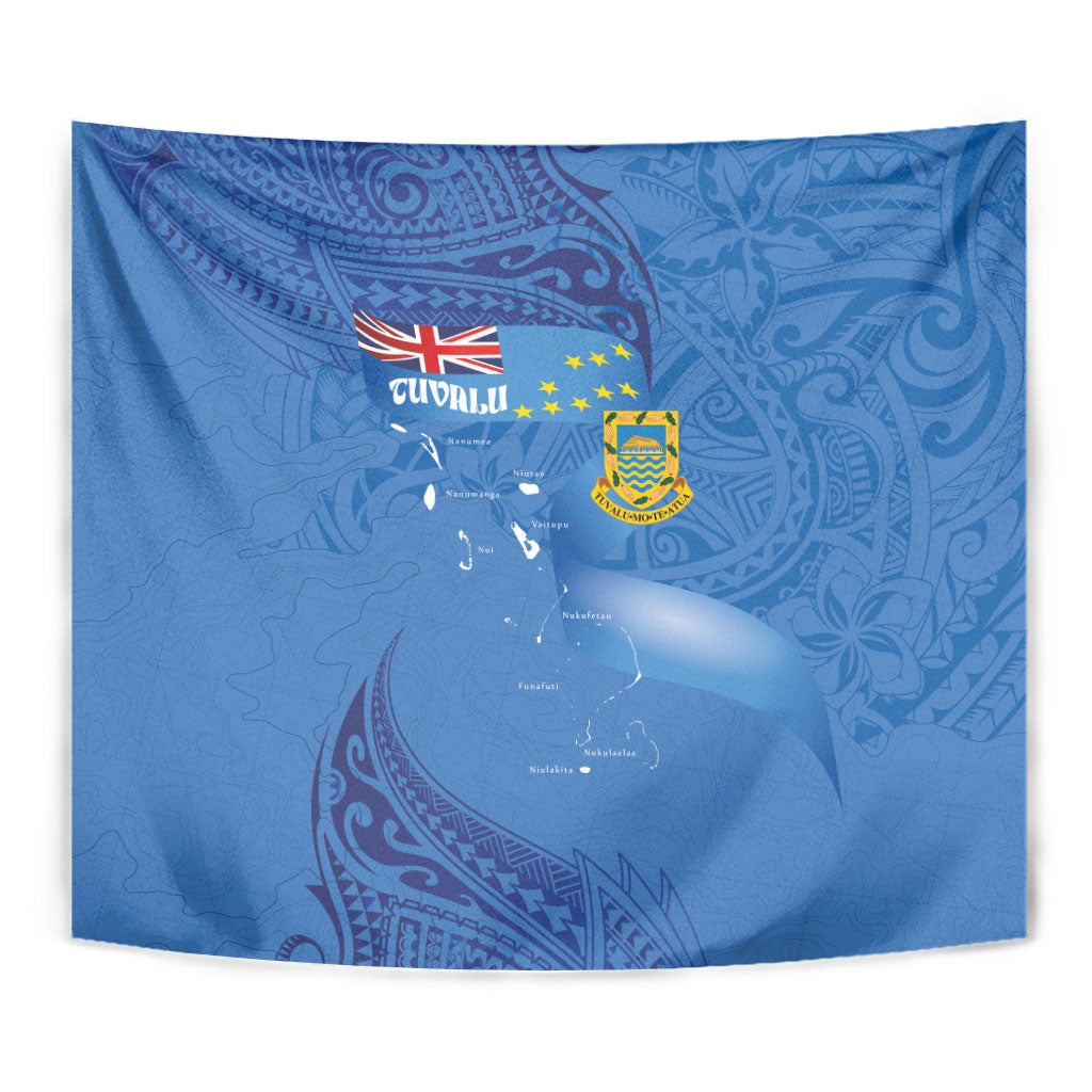Tuvalu Heritage Tapestry Map of the Islands and Polynesia Pattern LT03 - Polynesian Pride