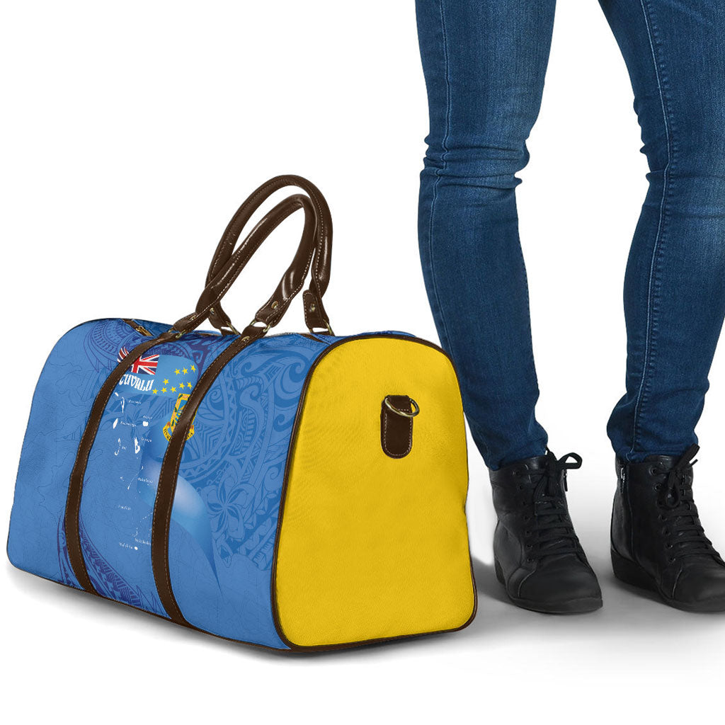 Tuvalu Heritage Travel Bag Map of the Islands and Polynesia Pattern LT03 - Polynesian Pride
