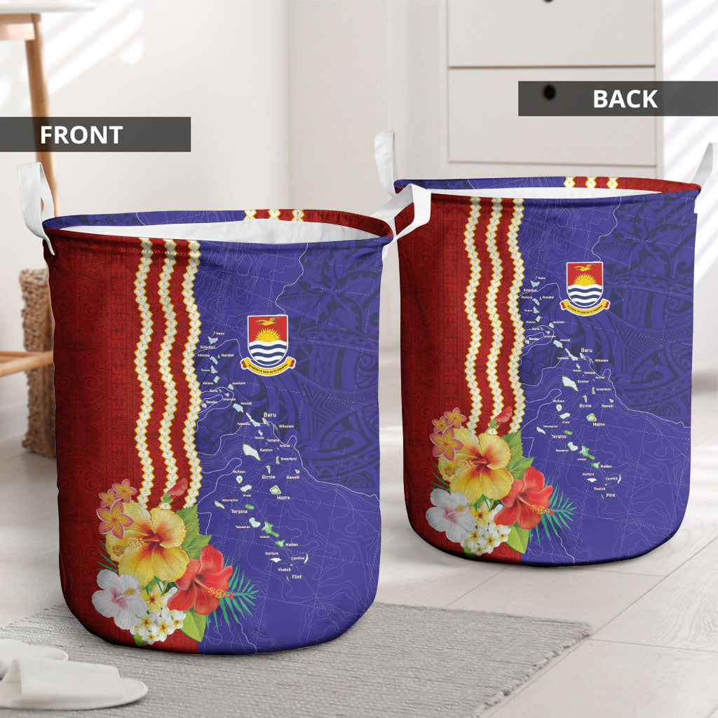 Kiribati Heritage Laundry Basket Map of the Islands and Polynesia Pattern LT03 - Polynesian Pride