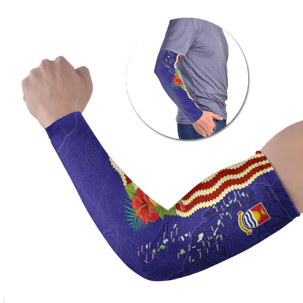 Kiribati Heritage Arm Sleeves Map of the Islands and Polynesia Pattern LT03 Set of 2 Multicolor - Polynesian Pride