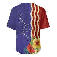 Kiribati Heritage Baseball Jersey Map of the Islands and Polynesia Pattern LT03 - Polynesian Pride