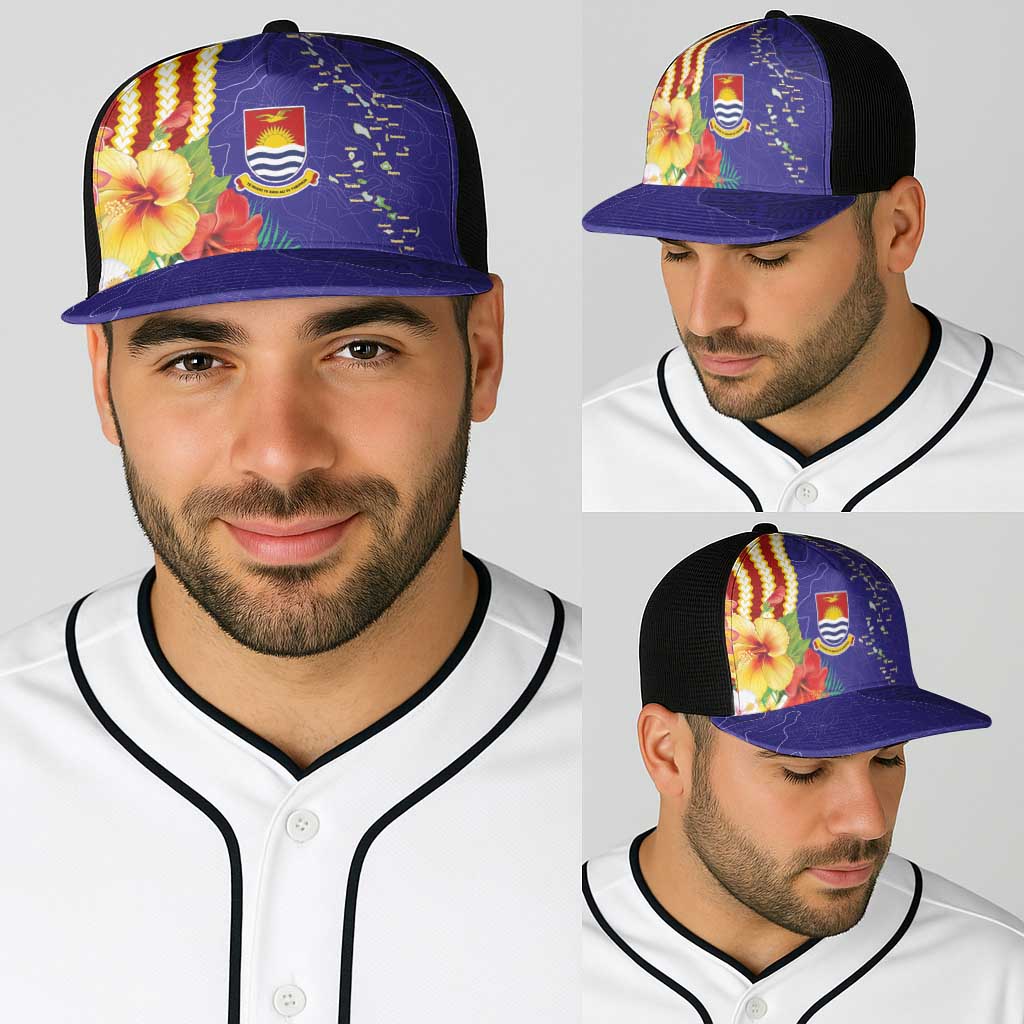 Kiribati Heritage Baseball Net Cap Map of the Islands and Polynesia Pattern LT03 - Polynesian Pride