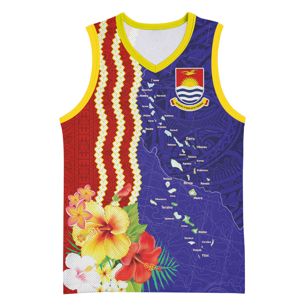 Kiribati Heritage Basketball Jersey Map of the Islands and Polynesia Pattern LT03 Unisex Multicolor - Polynesian Pride