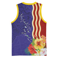 Kiribati Heritage Basketball Jersey Map of the Islands and Polynesia Pattern LT03 - Polynesian Pride