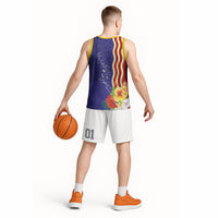 Kiribati Heritage Basketball Jersey Map of the Islands and Polynesia Pattern LT03 - Polynesian Pride